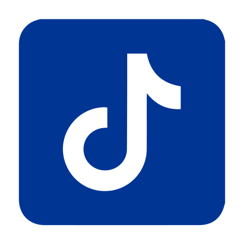 tiktok logo in unh blue